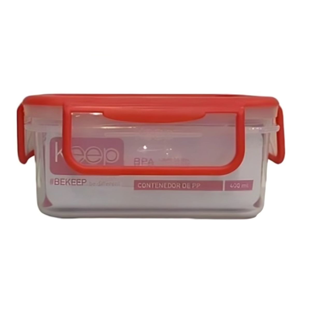 KEEP - HERMETICO PP 400ML RECTANGULAR  ROJO