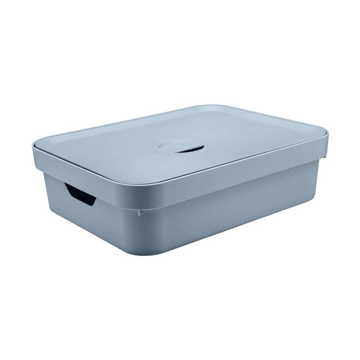 OU - Caja Cube M Con Tapa Celeste OU