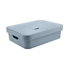 OU - Caja Cube M Con Tapa Celeste