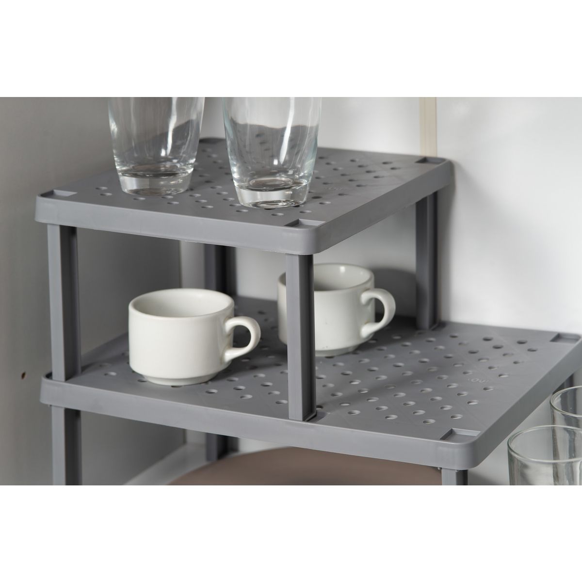 OU - Organizador de Estante Cuadrado Level Gris OU