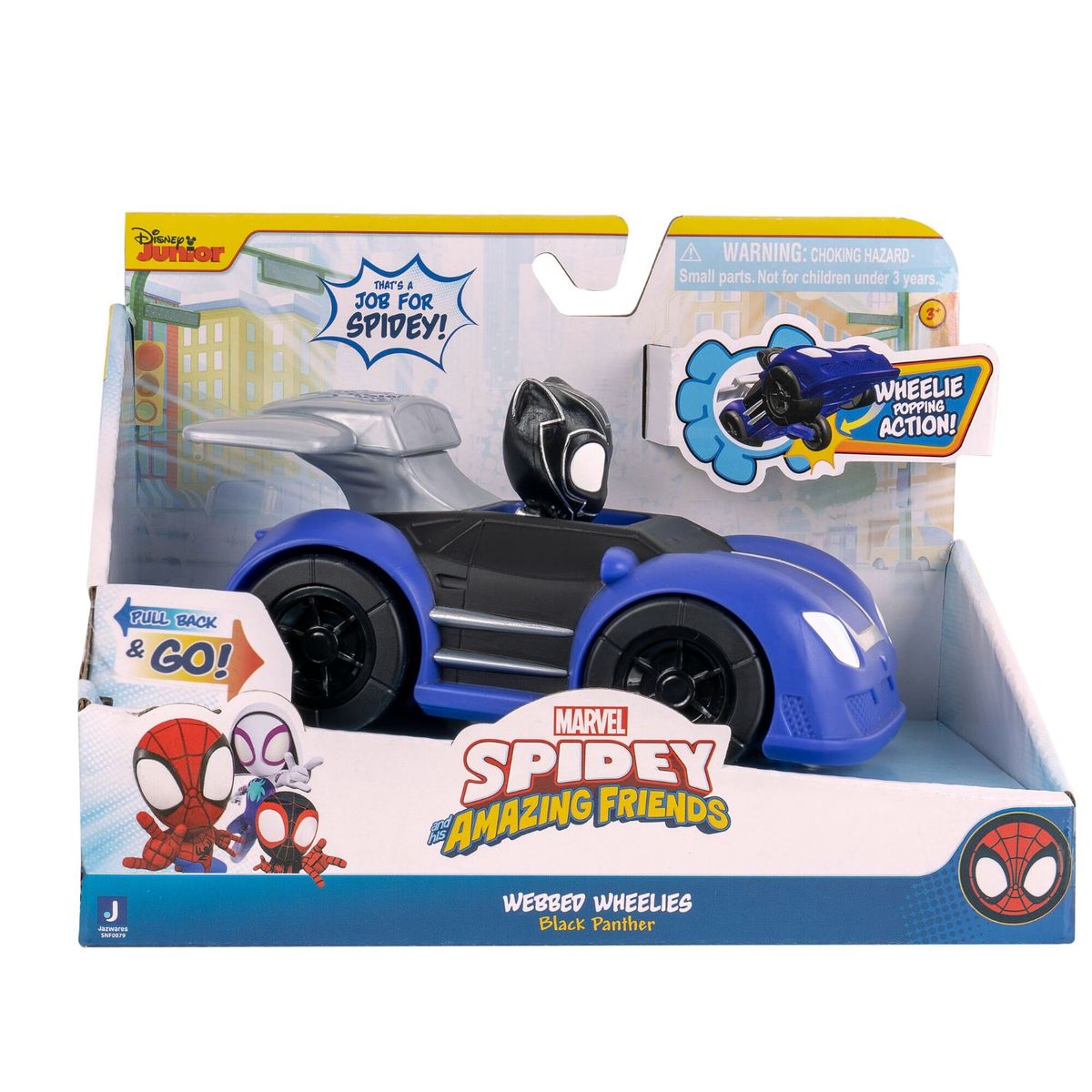 MARVEL - Marvel Spidey - Vehículo Pull Back Black Panther