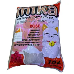 GENERICO - Arena Para Gato Aglutinante Premium Mika Aroma Rosas 10l 8kg