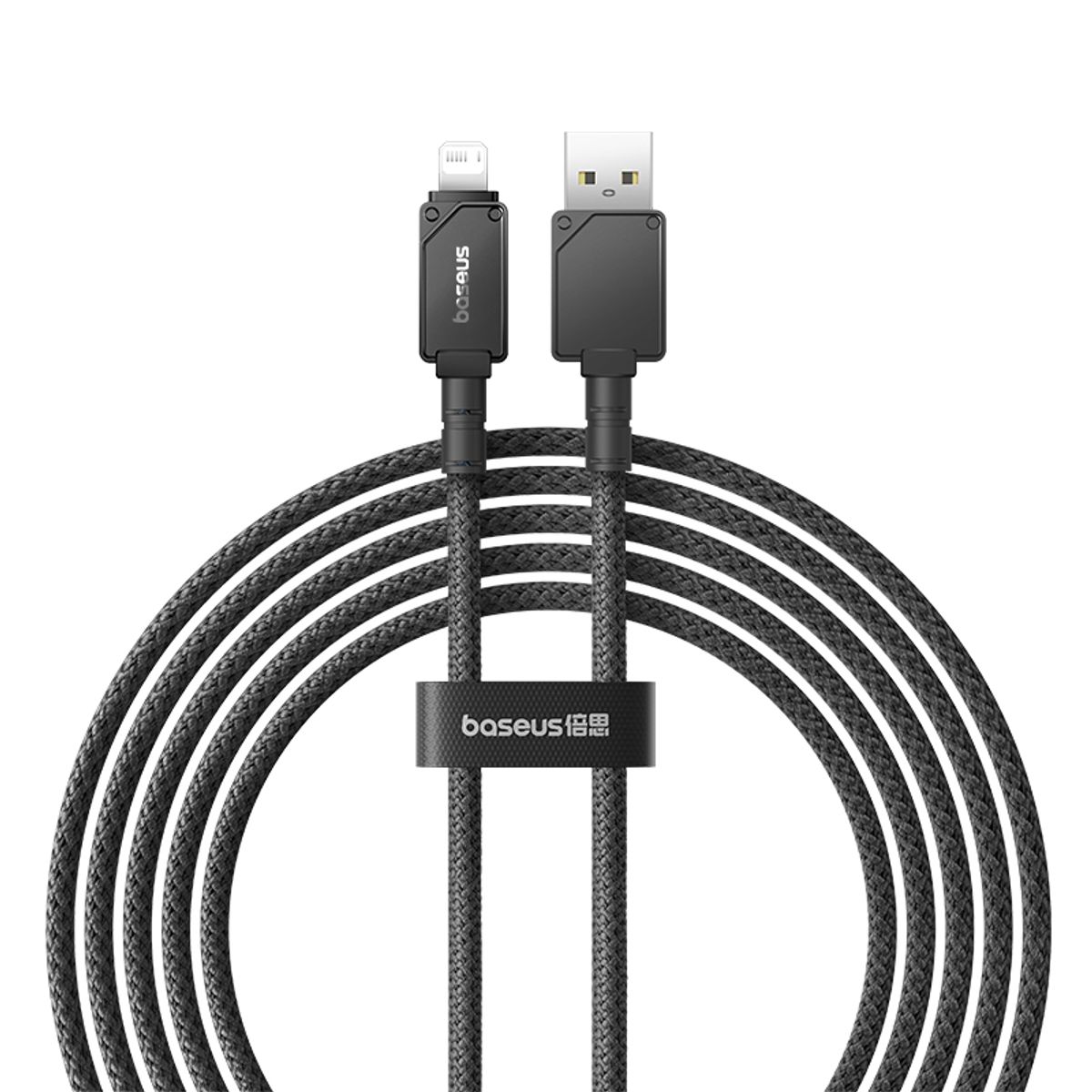 BASEUS - Cable Carga Rápida Baseus USB a Lightning 2 m 24A Negro