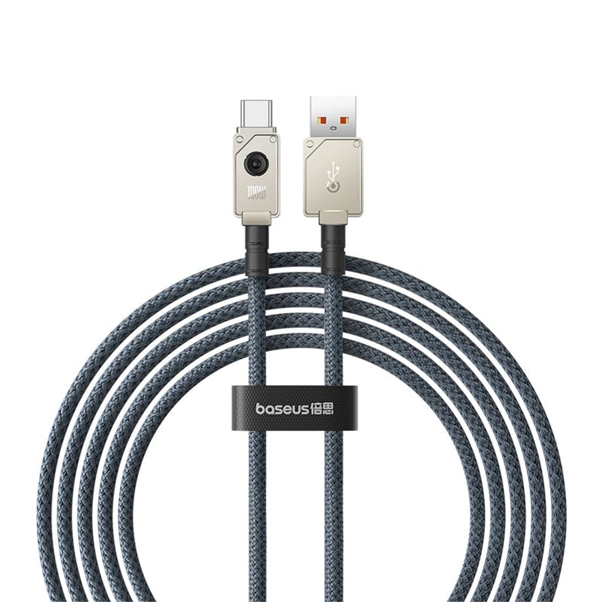 BASEUS - Cable Baseus P10355801221-01 2m 100W Carga Rápida Blanco