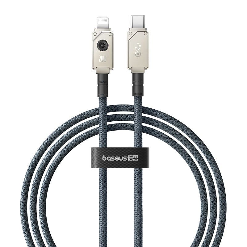 BASEUS - Cable Carga Rápida Baseus Tipo C a Lightning 1 m 20W Blanco