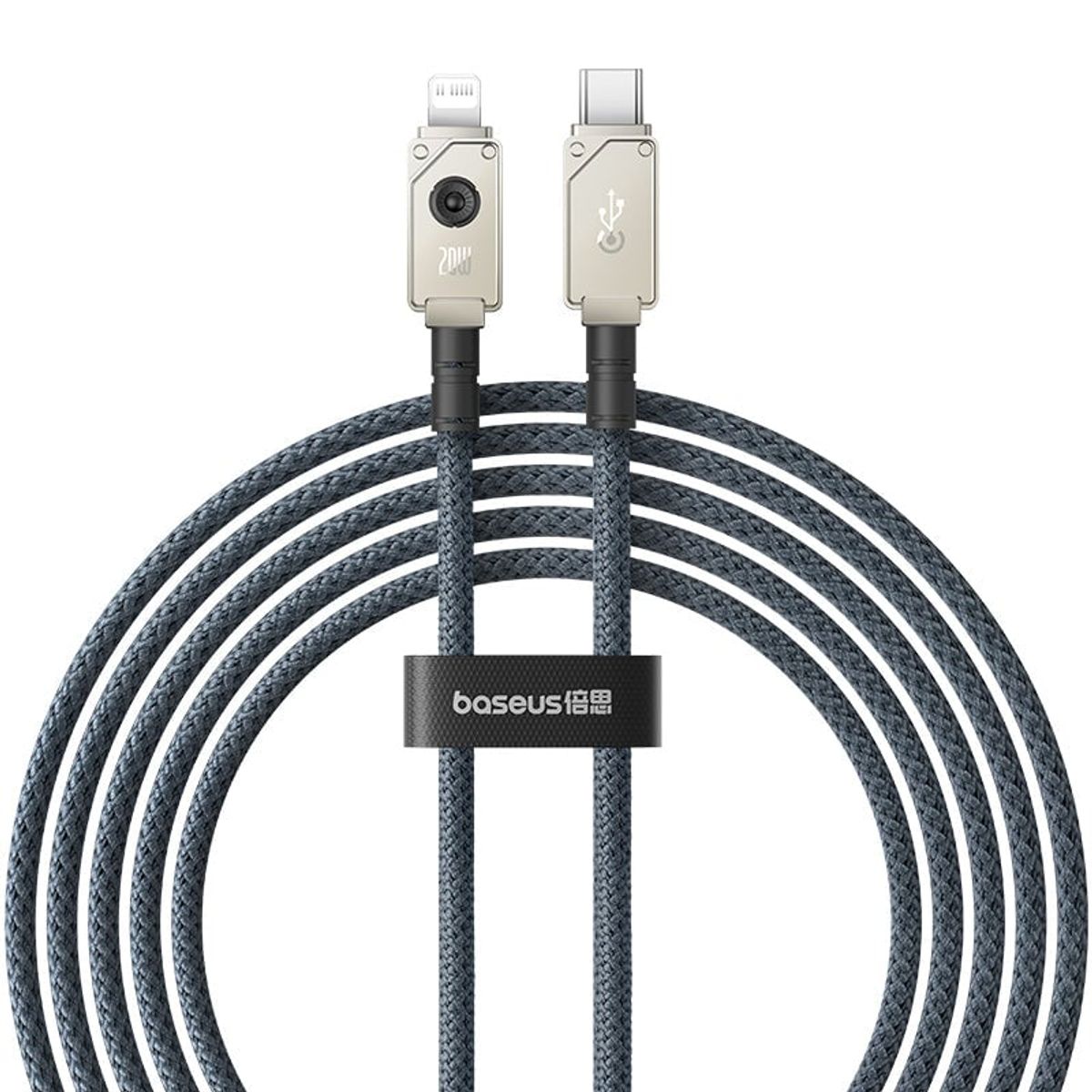 BASEUS - Cable Carga Rápida Baseus Tipo C a Lightning 2 m 20W Blanco