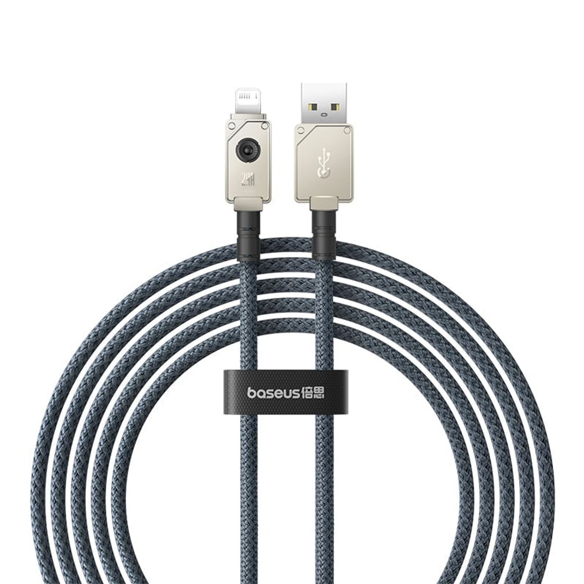 BASEUS - Cable Carga Rápida Baseus USB a Lightning 2 m 24A Blanco