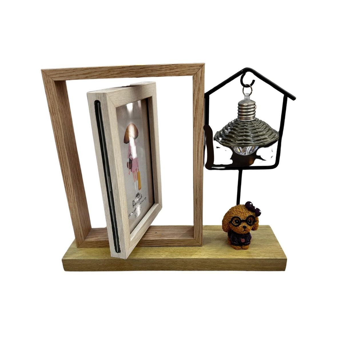 KIVARA - Marco Foto Infantil Portaretrato Giratorio 8X13 Cm Perrito