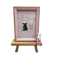 Marco Foto Infantil Portaretrato 10X15Cm Rosa Atril