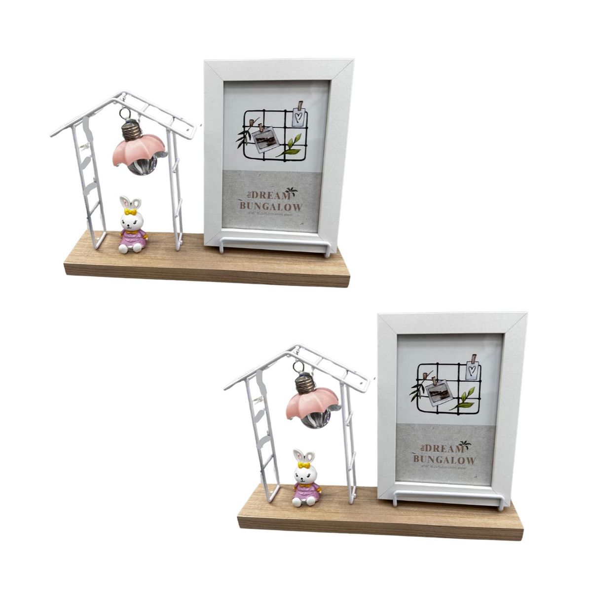 KIVARA - Marco Foto Infantil Portaretrato 10X15Cm Rosa Pack 2 Unid