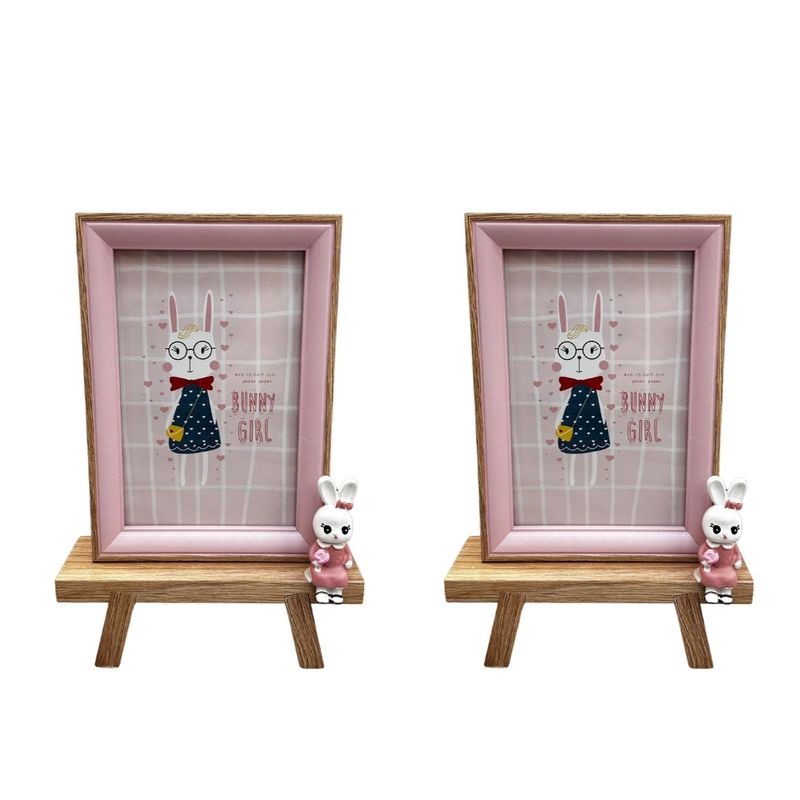 KIVARA - Marco Foto Infantil Portaretrato 10x15cm Rosa Pack 2 Unid