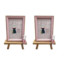 KIVARA - Marco Foto Infantil Portaretrato 10x15cm Rosa Pack 2 Unid