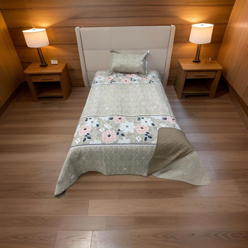 GENERICO - Cubrecama Quilt Delgado de Verano 1.5 Plaza