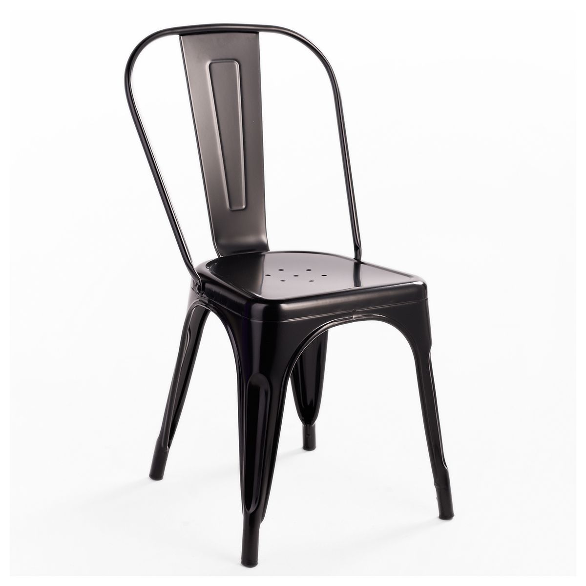 NOVAHUS - Silla de Bar Metal Tolix Negro