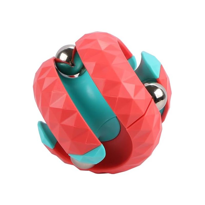 GENERICO - Juguete Cubo Giratorio Antiestres Creative Orbit Ball Color - Rojo