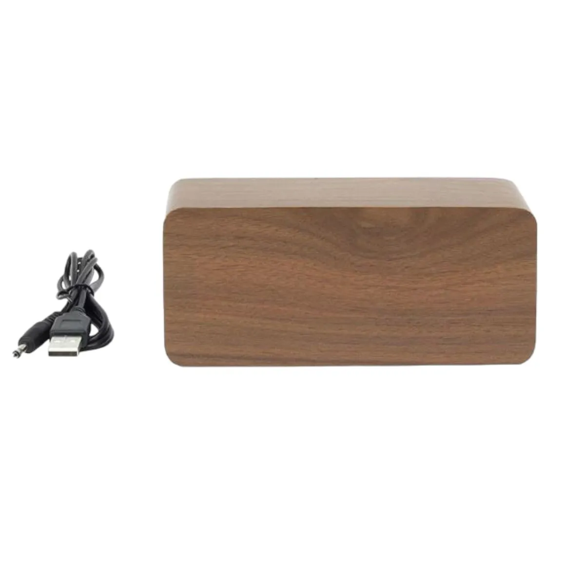 INVENCIBLE - RELOJ DESPERTADOR TIPO MADERA MARRON LUZ LED AK82