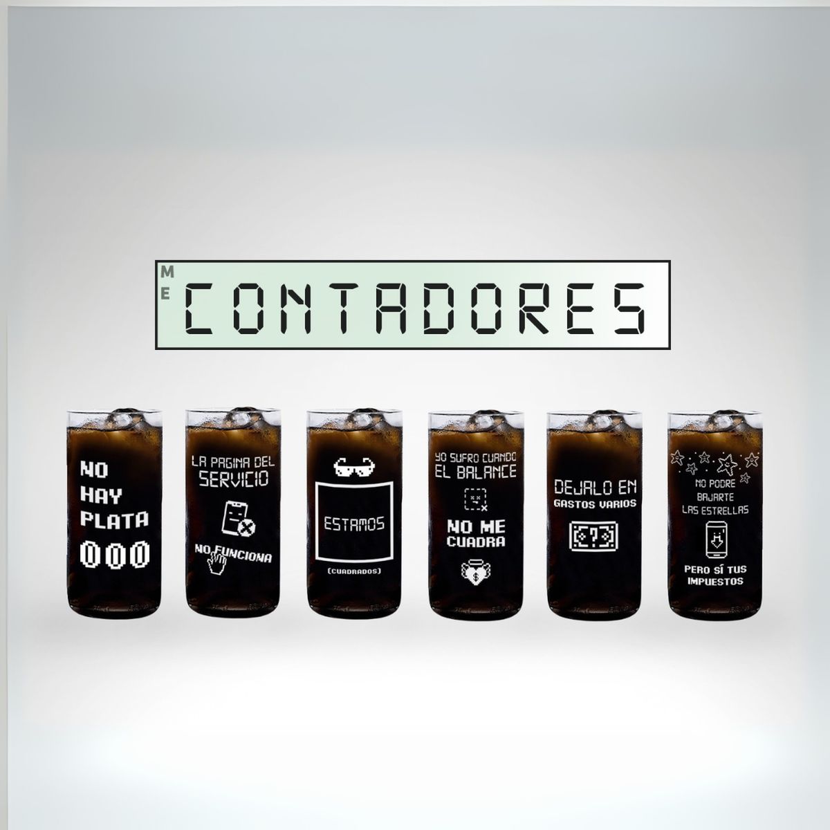 GREEN GLASS - Contadores - Juego de 6 Vasos