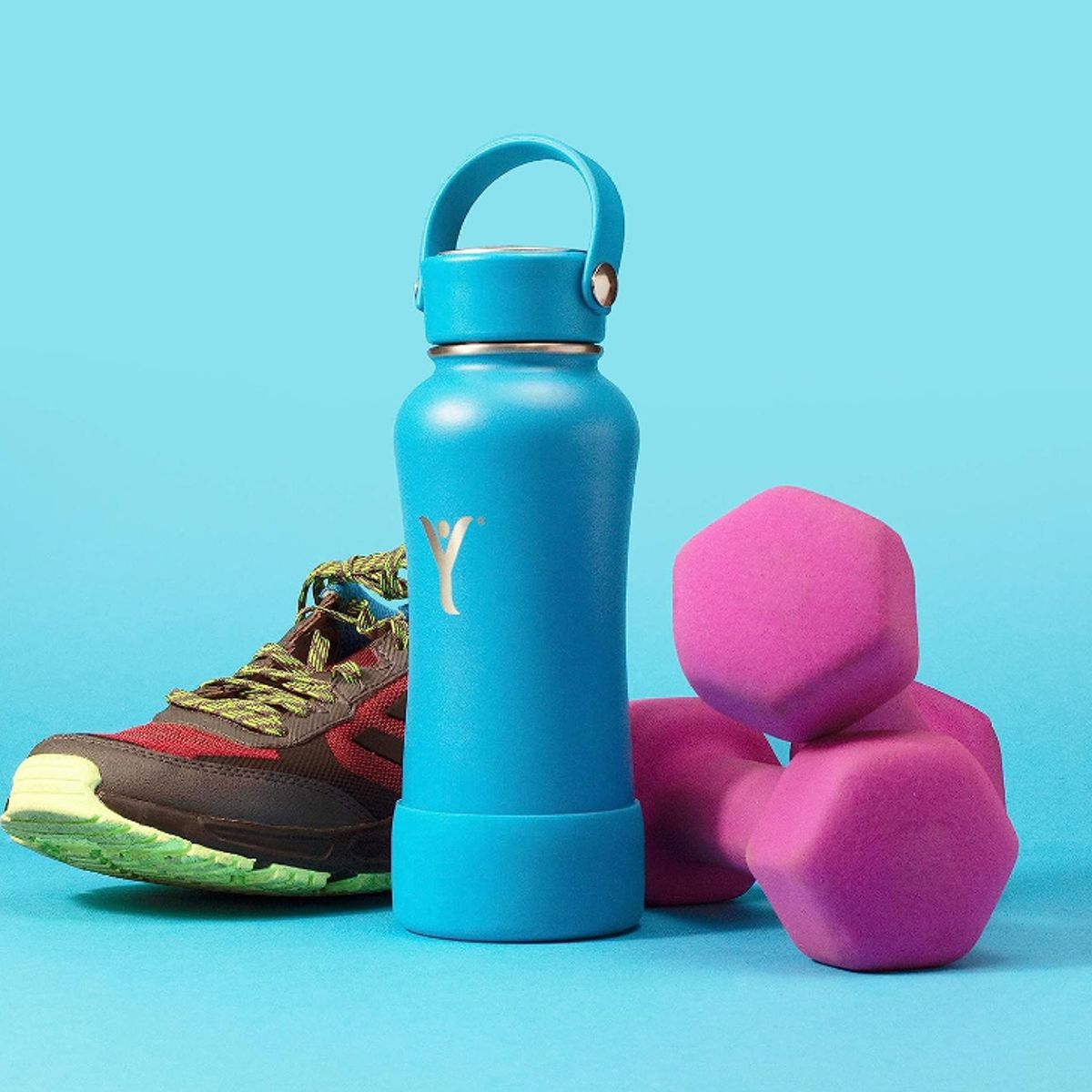 Dyln - Protector y Pocillo para Botella Dyln 473 - 621 ml Azul