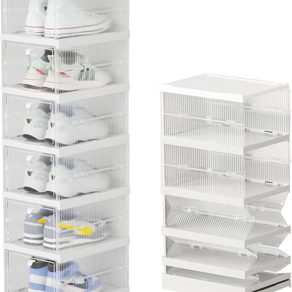 GENERICO - Pack 6 Organizador De Zapatos Caja Organizadora Transparente