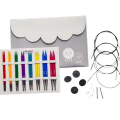 GENERICO - Palillos Intercambiables KnitPro Trendz Delux 8 pal.+4 cab.