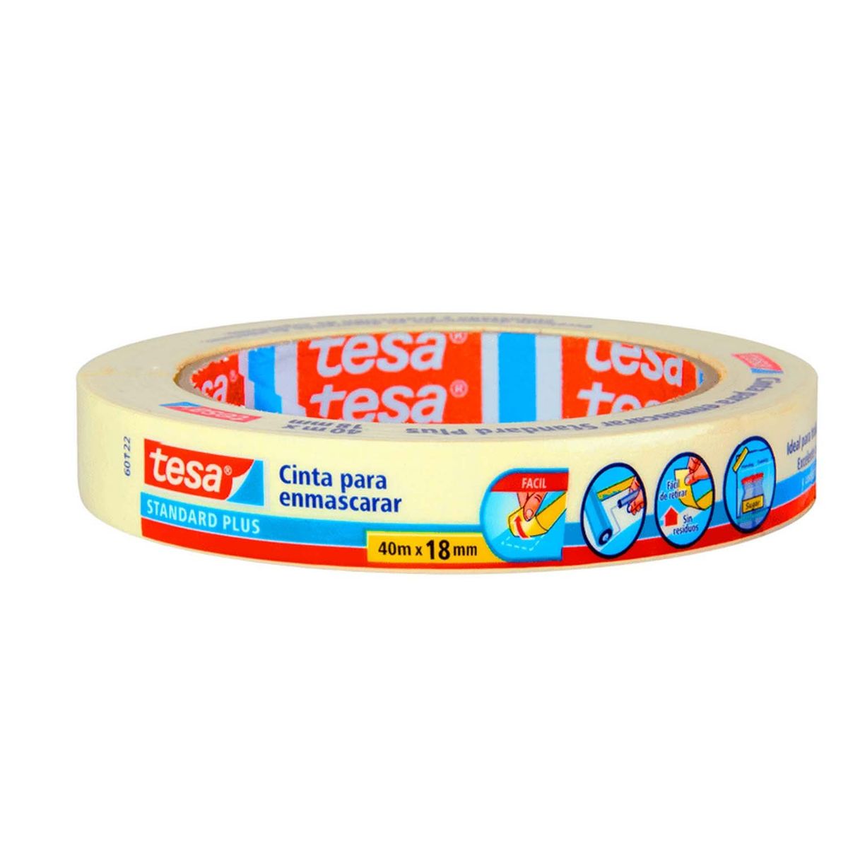 Cinta De Enmascarar Masking Tesa 18mm x 40mts, marca TESA - Foto Principal