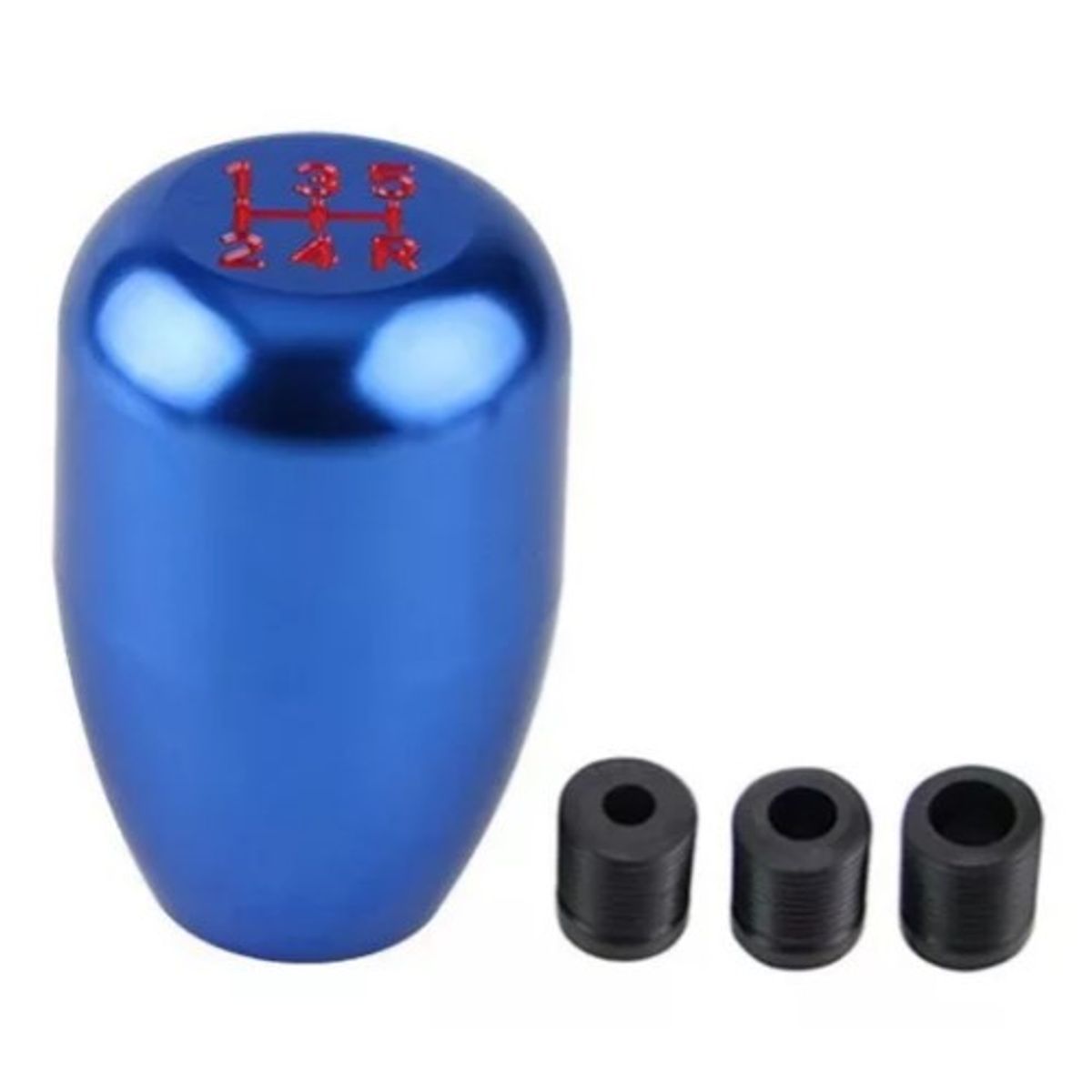 GENERICO - Pomo Palanca Cambios Color Azul 5ta Tuning Universal