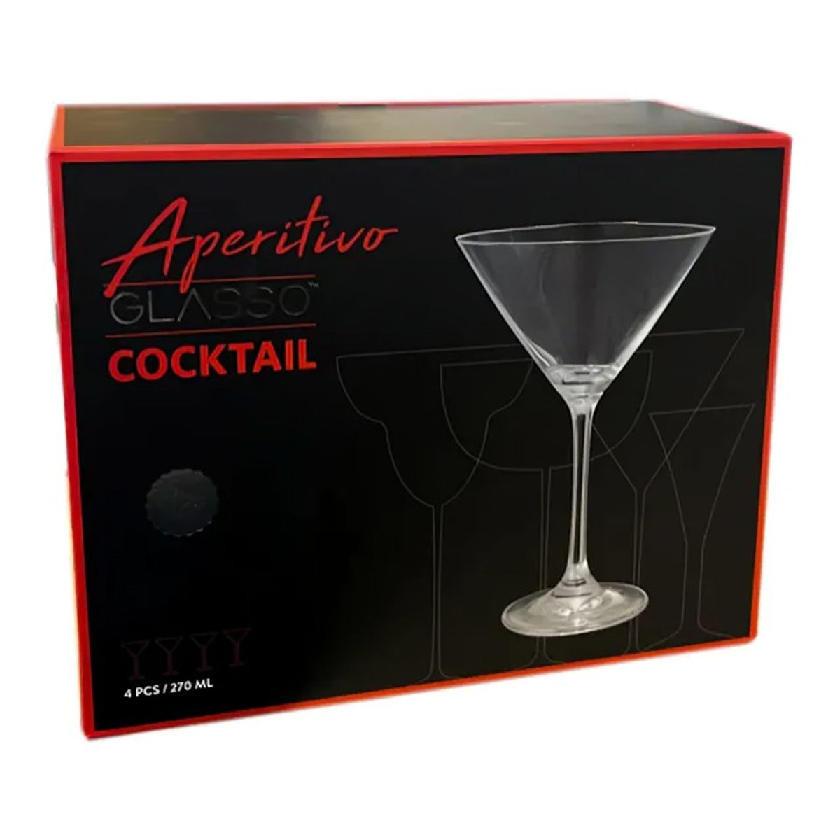 GLASSO - SET 4 COPAS MARTINI GLASSO