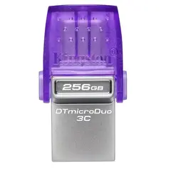 KINGSTON - Pendrive DataTraveler MicroDuo 3C G3 256Gb USB 32 + USB-C Morado