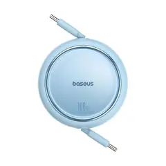BASEUS - Cable Retráctil Tipo C Bidireccional 100W Azul