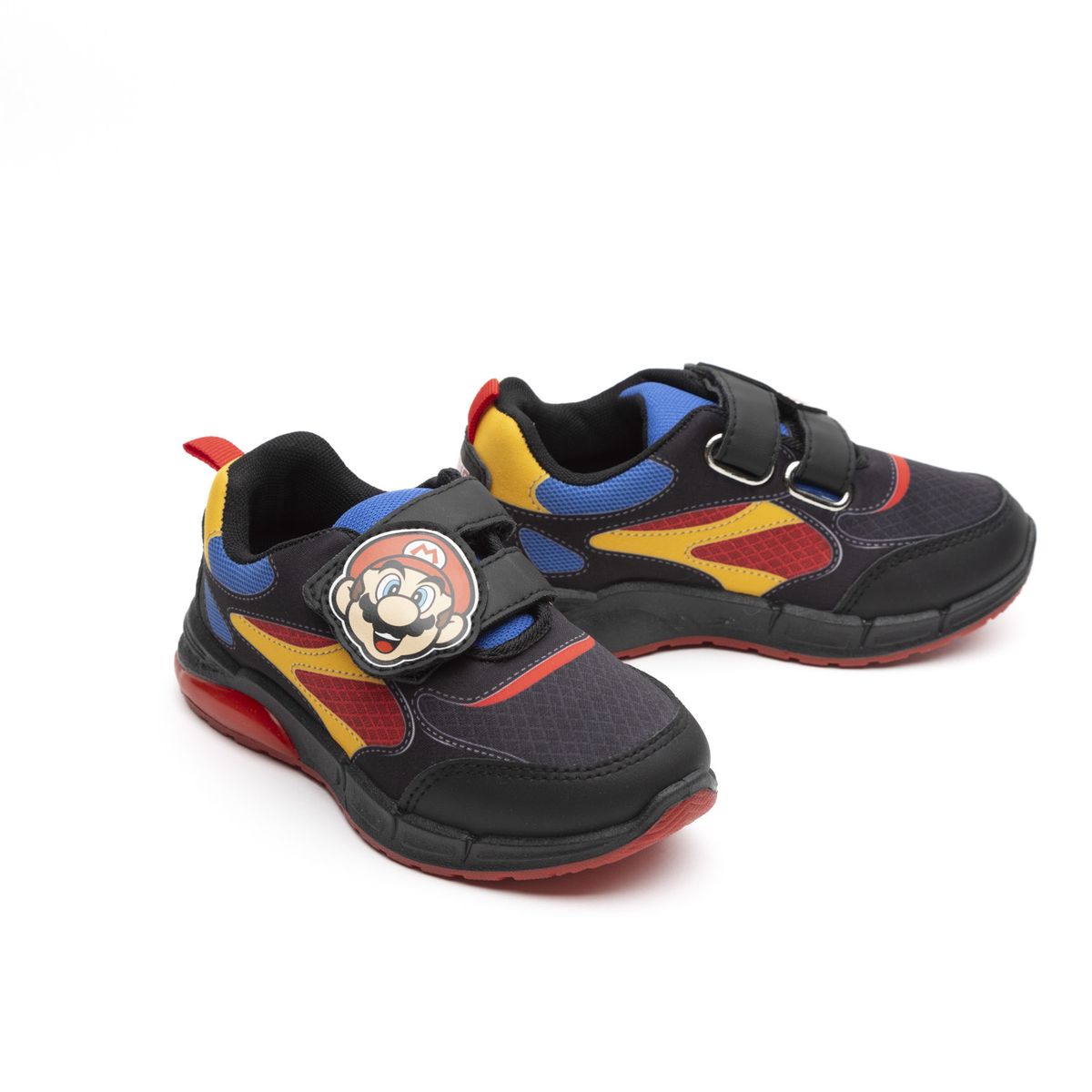 NINTENDO - Zapatillas Con Luces Niño Cara Mario Bros Negro Nintendo