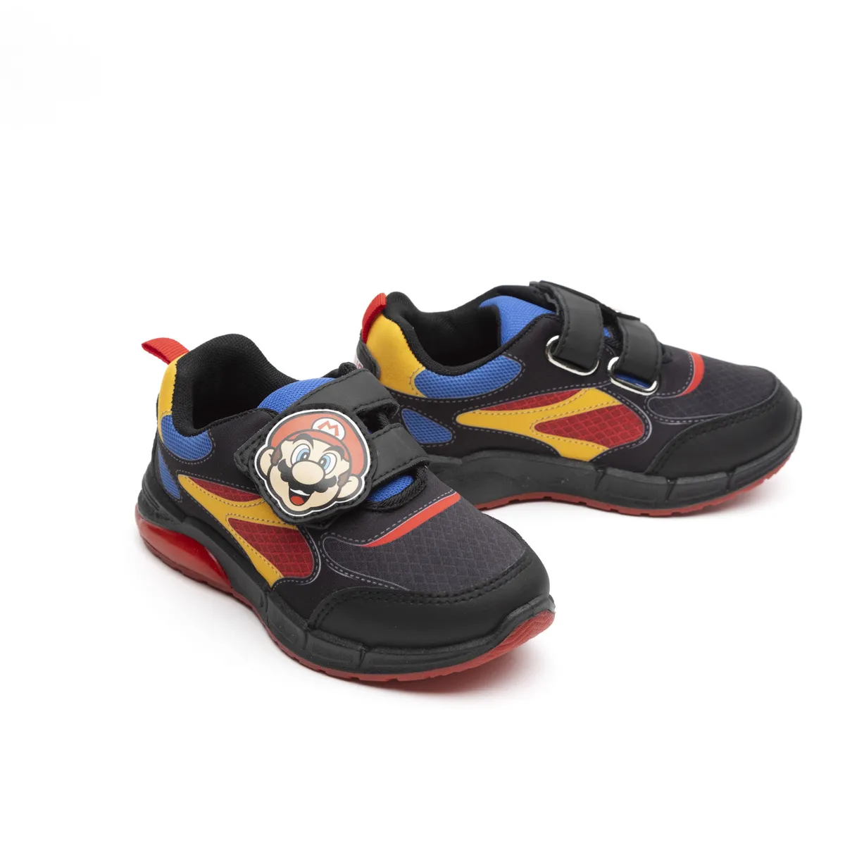 NINTENDO - Zapatillas Con Luces Niño Cara Mario Bros Negro Nintendo