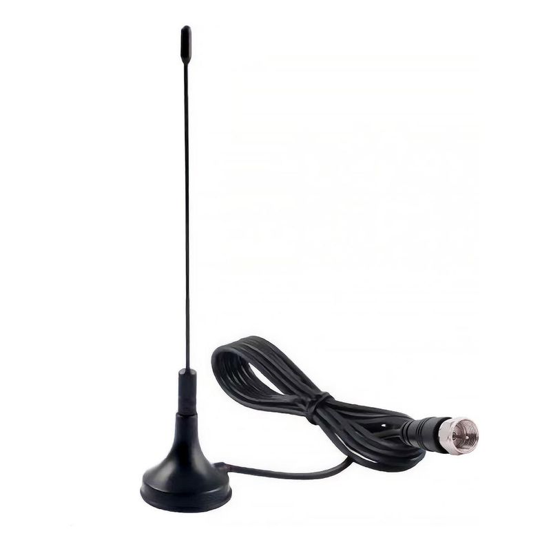 GEN - Antena Tv Digital Interior Señal Abierta Coaxial Hd - Negro