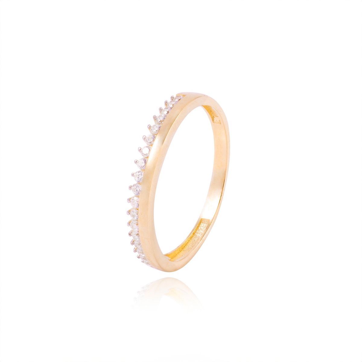 JB JOYAS BARON - Anillo Compromiso de Oro 18Kt Tiara Circón