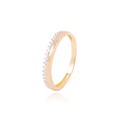 JB JOYAS BARON - Anillo Compromiso de Oro 18Kt Tiara Circón