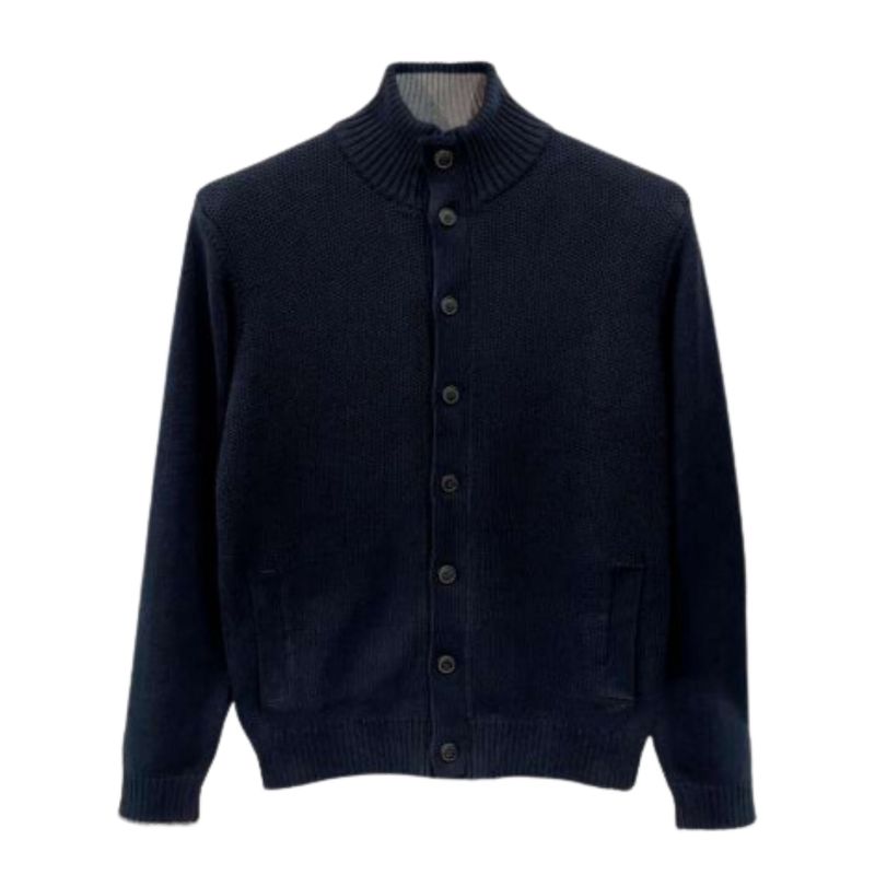 SGVI - Sweater Con Botones Hombre Azul H35