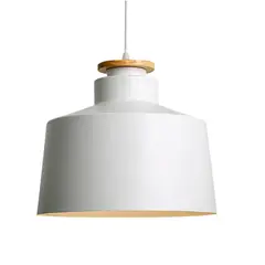 TEMPORA - Lámpara colgante nórdica madera blanca