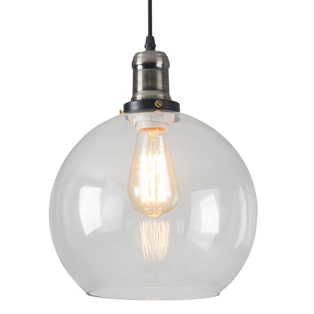 TEMPORA - Lámpara colgante vintage vidrio bronce