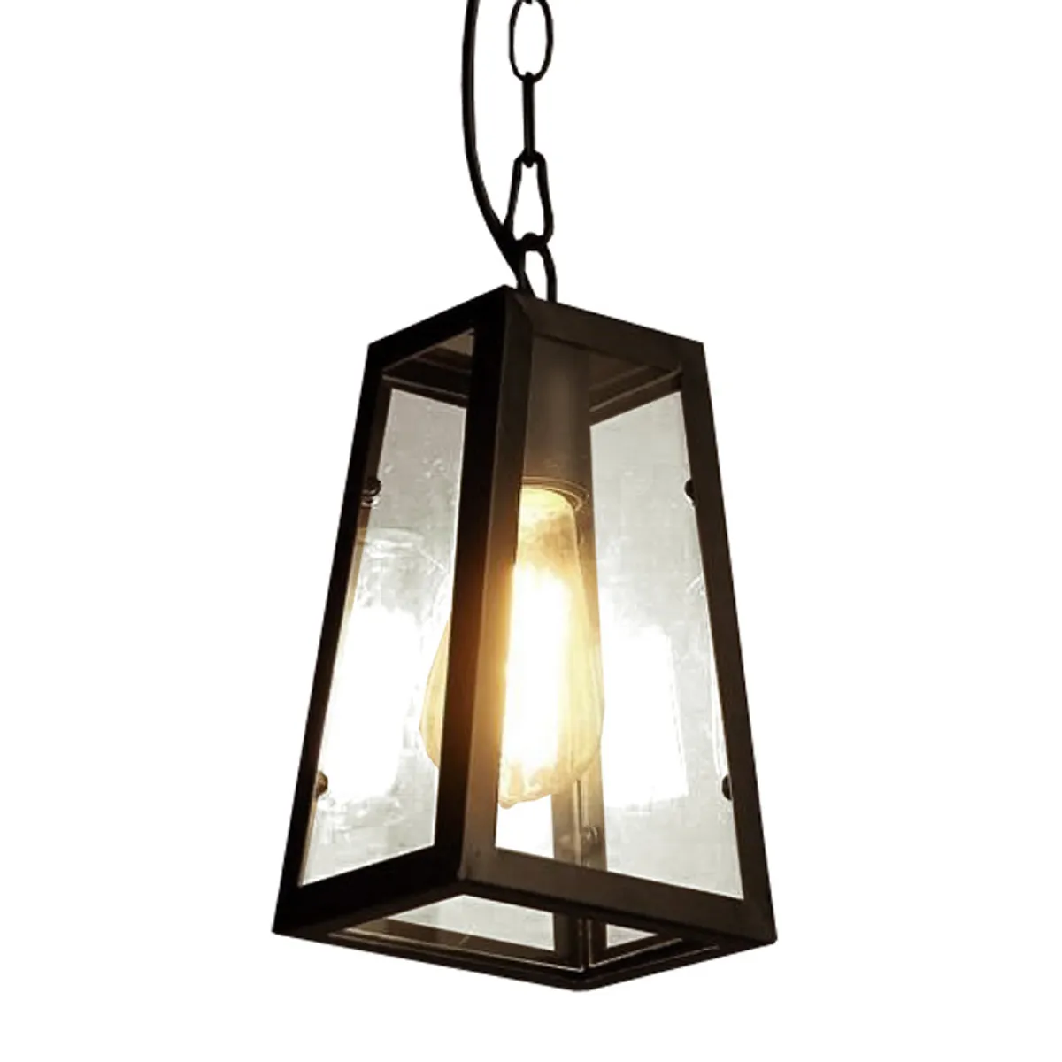 TEMPORA - Lámpara colgante metal vidrio negra