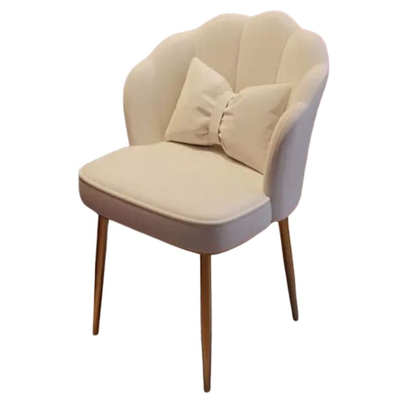 GENERICO - Sitial Fancy terciopelo base Dorada - Beige