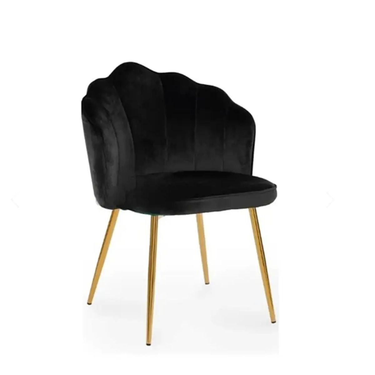 HABITA2 CHILE - Sitial Fancy terciopelo base Dorada - Negro