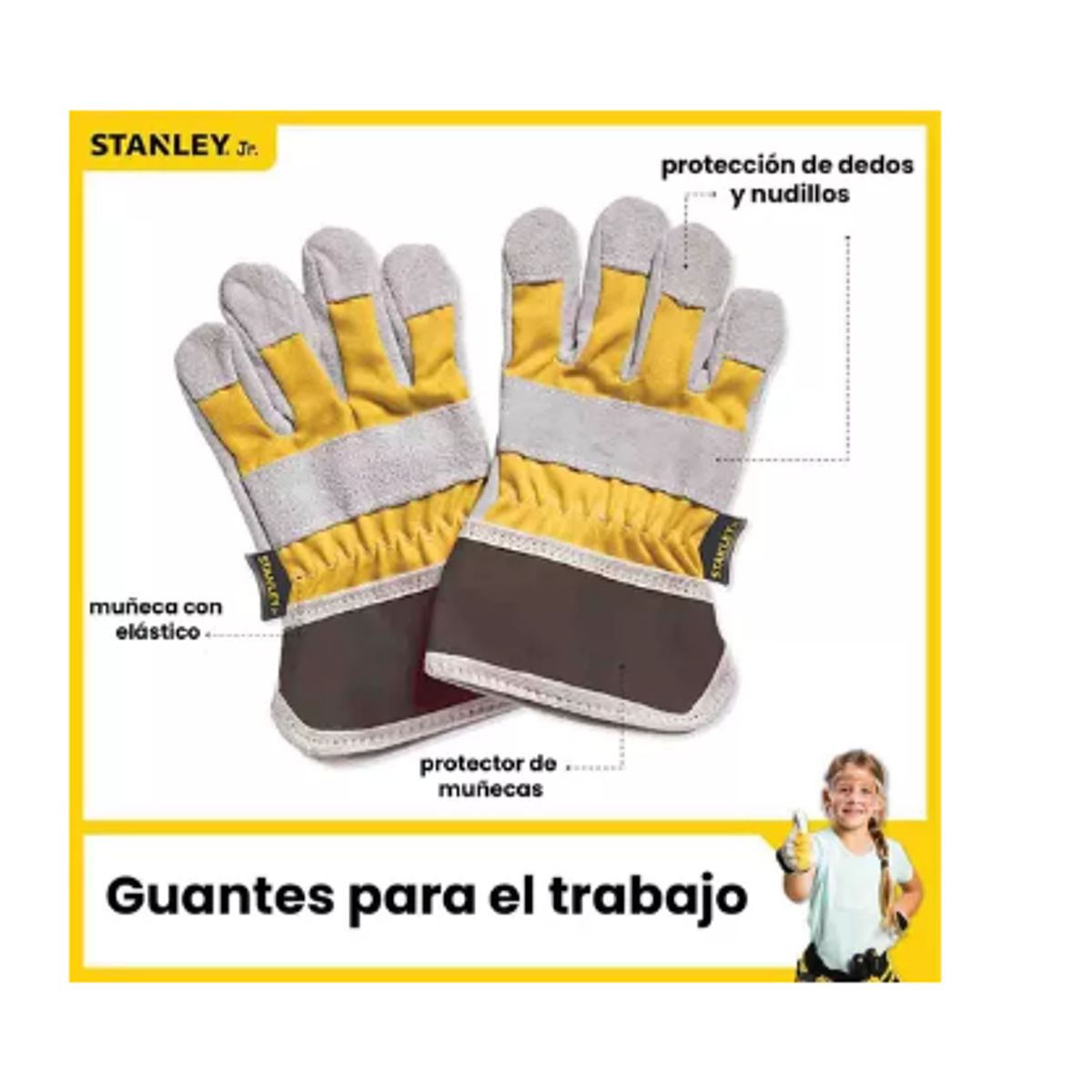 STANLEY JR - Guantes de Trabajo para niños Stanley Jr