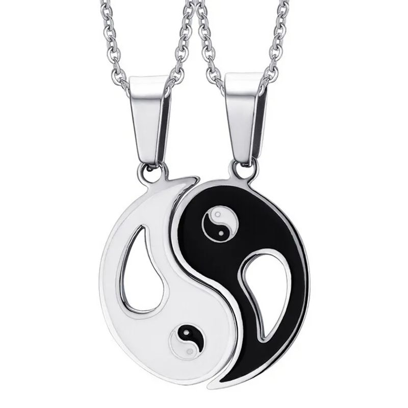 GENERICO - Collar parejas yin yang Plata 925