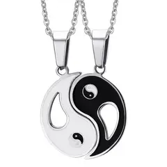GENERICO - Collar parejas yin yang Plata 925