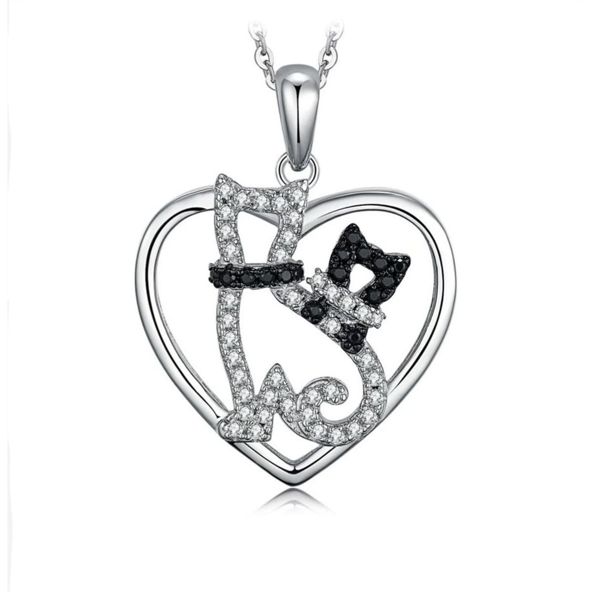 GENERICO - Collar plata 925 gato mujer regalo joya elegante