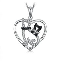 Collar plata 925 gato mujer regalo joya elegante