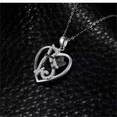 Imagen 2 del producto Collar plata 925 gato mujer regalo joya elegante