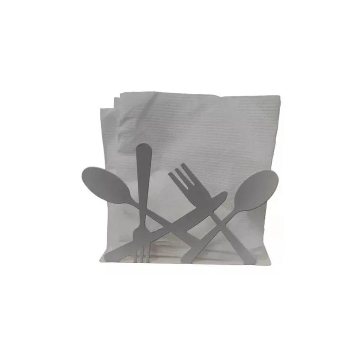 GENERICO - Servilletero Cuchara Tenedor Acero Porta Servilletas