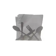 GENERICO - Servilletero Cuchara Tenedor Acero Porta Servilletas