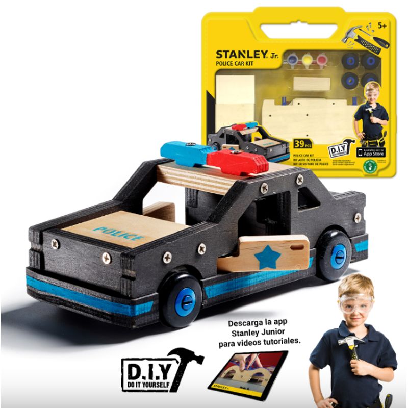 STANLEY JR - Auto policía juguete para armar Infantil Stanley Jr