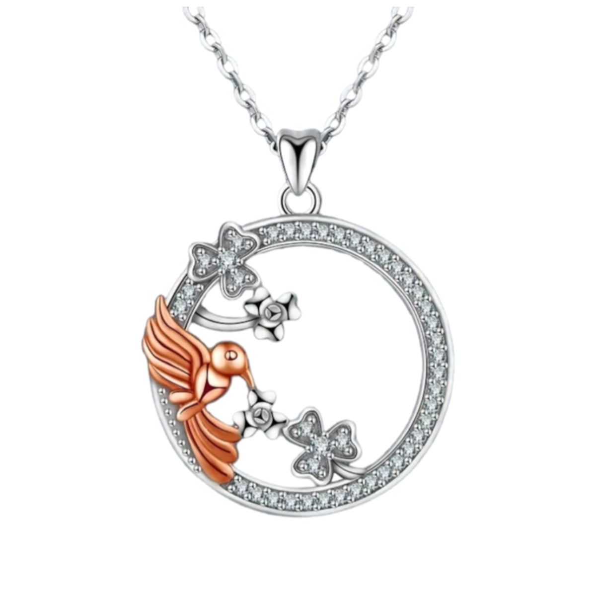 GENERICO - Collar pájaro colibrí plata 925 regalo joya mujer